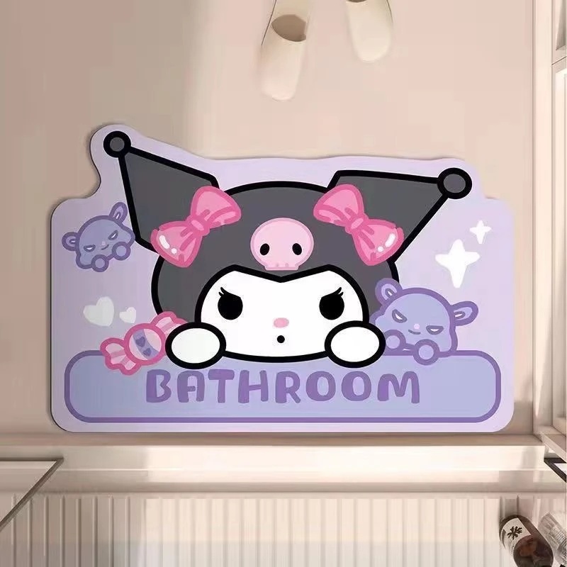 Quick Dry Diatomite Bath Mat - Nouveau tapis en diatomite découpé Kuromi