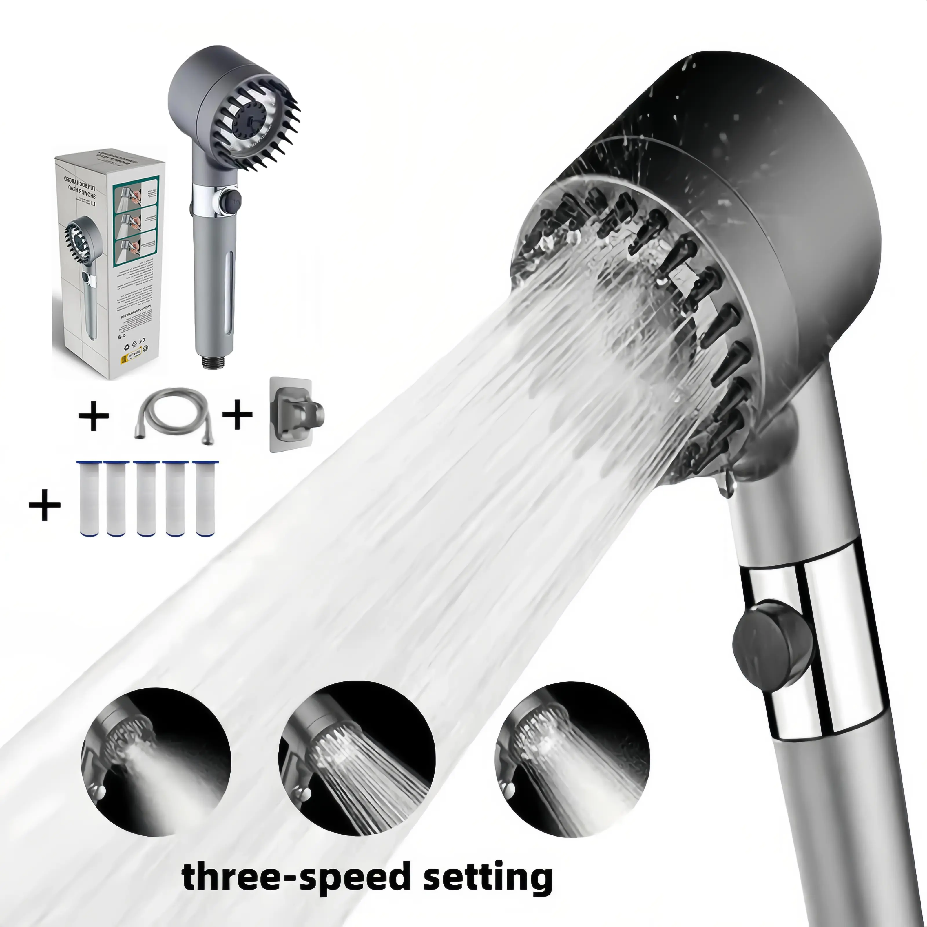 Pommeau de douche portatif à h - High Pressure Shower Head Handheld avis et prix